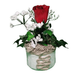 Sculpture de fleurs en pot